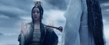 Movie still from “The Yin-Yang Master: Dream of Eternity” (2020), directed by Jingming Guo – Medium shot, Over the shoulder angle