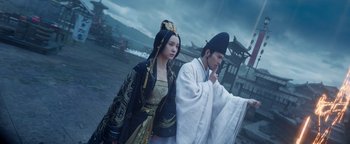 Movie still from “The Yin-Yang Master: Dream of Eternity” (2020), directed by Jingming Guo – Medium shot, Low angle