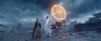 Movie still from “The Yin-Yang Master: Dream of Eternity” (2020), directed by Jingming Guo – Wide shot, Low angle