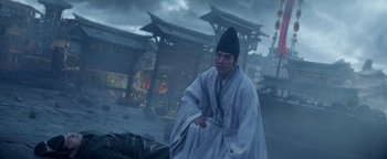 Movie still from “The Yin-Yang Master: Dream of Eternity” (2020), directed by Jingming Guo – Medium shot, Low angle