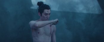 Movie still from “The Yin-Yang Master: Dream of Eternity” (2020), directed by Jingming Guo – Medium shot, Over the shoulder angle