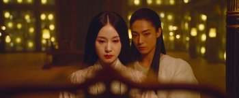 Movie still from “The Yin-Yang Master: Dream of Eternity” (2020), directed by Jingming Guo – Close Up shot, Over the shoulder angle