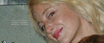 Movie still from “To Leslie” (2022), directed by Michael Morris – A woman's face in a photo; Extreme Close Up shot, High angle