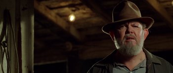 Movie still from “Seabiscuit” (2003), directed by Gary Ross – Close Up shot, Low angle