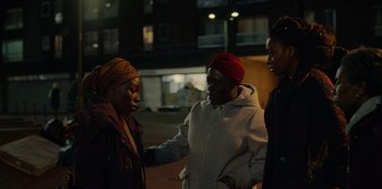 Movie still from “Top Boy” (2011), created by Ronan Bennett – Medium shot, High angle