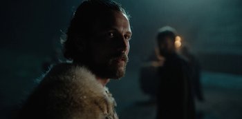 Movie still from “Vikings: Valhalla” (2022), created by Jeb Stuart – Close Up shot, Over the shoulder angle