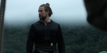 Movie still from “Vikings: Valhalla” (2022), created by Jeb Stuart – Close Up shot, Low angle