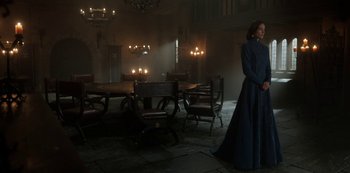 Movie still from “Vikings: Valhalla” (2022), created by Jeb Stuart – Wide shot, Over the shoulder angle