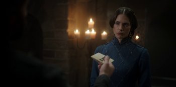 Movie still from “Vikings: Valhalla” (2022), created by Jeb Stuart – Close Up shot, Over the shoulder angle