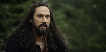 Movie still from “Vikings: Valhalla” (2022), created by Jeb Stuart – Close Up shot, Over the shoulder angle