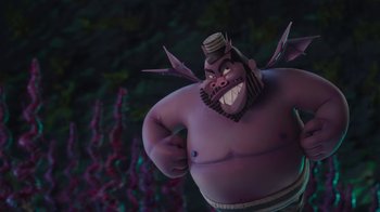 Movie still from “Wendell & Wild” (2022), directed by Henry Selick – Medium shot, High angle