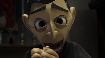 Movie still from “Wendell & Wild” (2022), directed by Henry Selick – Close Up shot, Low angle