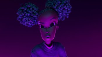 Movie still from “Wendell & Wild” (2022), directed by Henry Selick – Medium shot, Low angle