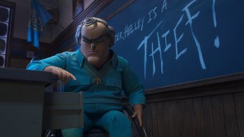 Movie still from “Wendell & Wild” (2022), directed by Henry Selick – Wide shot, Low angle