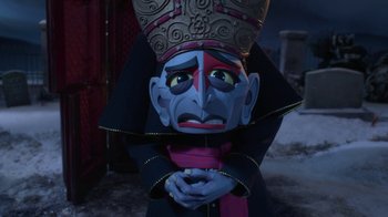 Movie still from “Wendell & Wild” (2022), directed by Henry Selick – Close Up shot, Over the shoulder angle