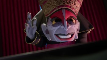 Movie still from “Wendell & Wild” (2022), directed by Henry Selick – Close Up shot, Low angle