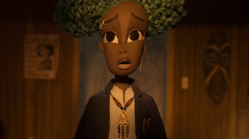 Movie still from “Wendell & Wild” (2022), directed by Henry Selick – Close Up shot, Low angle