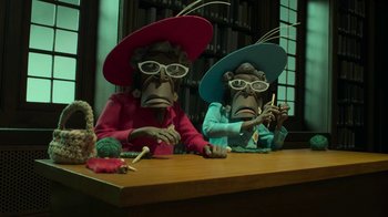 Movie still from “Wendell & Wild” (2022), directed by Henry Selick – Medium shot, Low angle