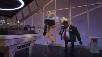 Movie still from “Wendell & Wild” (2022), directed by Henry Selick – Wide shot, Low angle