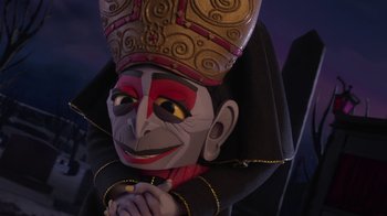 Movie still from “Wendell & Wild” (2022), directed by Henry Selick – Close Up shot, Over the shoulder angle