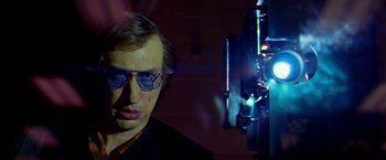 Movie still from “White Noise” (2022), directed by Noah Baumbach – Close Up shot, Low angle