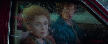 Movie still from “White Noise” (2022), directed by Noah Baumbach – Close Up shot, Over the shoulder angle