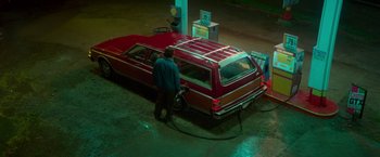 Movie still from “White Noise” (2022), directed by Noah Baumbach – Wide shot, High angle