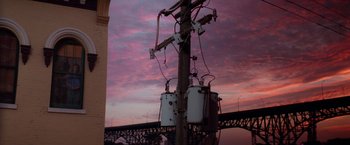 Movie still from “White Noise” (2022), directed by Noah Baumbach – Extreme Wide shot, Low angle