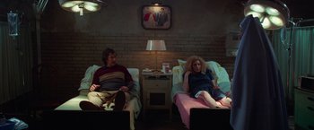 Movie still from “White Noise” (2022), directed by Noah Baumbach – Wide shot, Low angle