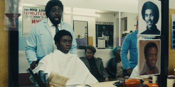 Movie still from “Small Axe” (2020), directed by Steve McQueen – Medium shot, Over the shoulder angle