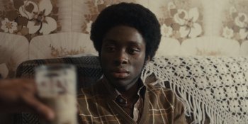 Movie still from “Small Axe” (2020), directed by Steve McQueen – Close Up shot, Over the shoulder angle