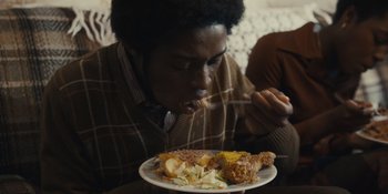 Movie still from “Small Axe” (2020), directed by Steve McQueen – Medium shot, High angle