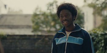 Movie still from “Small Axe” (2020), directed by Steve McQueen – Close Up shot, Over the shoulder angle