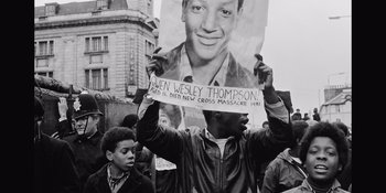 Movie still from “Small Axe” (2020), directed by Steve McQueen – Close Up shot, High angle