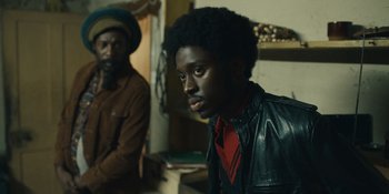 Movie still from “Small Axe” (2020), directed by Steve McQueen – Medium shot, Over the shoulder angle