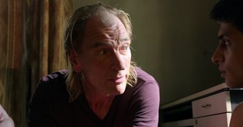 Movie still from “Yeh Ballet” (2020), directed by Sooni Taraporevala – A person with long blonde hair; Close Up shot, Low angle