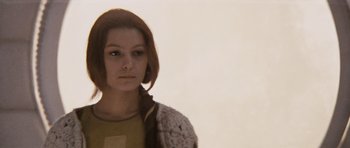 Movie still from “Solaris” (1972), directed by Andrei Tarkovsky – A person wearing a sweater; Close Up shot, Low angle
