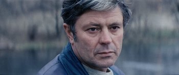 Movie still from “Solaris” (1972), directed by Andrei Tarkovsky – A person wearing a jacket; Close Up shot, High angle