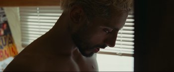 Movie still from “Sound of Metal” (2019), directed by Darius Marder – A person with a beard; Close Up shot, High angle