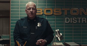 Movie still from “Spotlight” (2015), directed by Tom McCarthy – Medium shot, Low angle