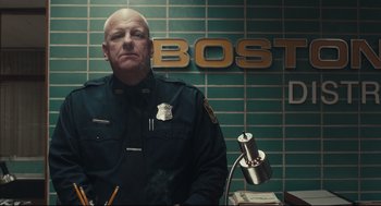 Movie still from “Spotlight” (2015), directed by Tom McCarthy – Medium shot, Low angle