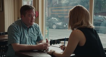 Movie still from “Spotlight” (2015), directed by Tom McCarthy – Medium shot, Over the shoulder angle