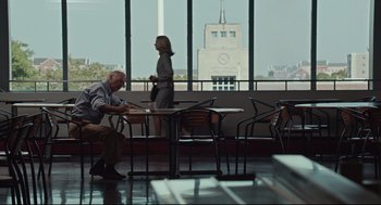 Movie still from “Spotlight” (2015), directed by Tom McCarthy – Wide shot, Low angle