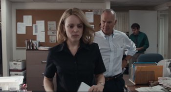 Movie still from “Spotlight” (2015), directed by Tom McCarthy – Medium shot, Low angle