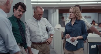 Movie still from “Spotlight” (2015), directed by Tom McCarthy – Medium shot, Low angle