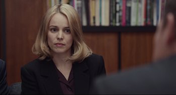 Movie still from “Spotlight” (2015), directed by Tom McCarthy – Close Up shot, Over the shoulder angle