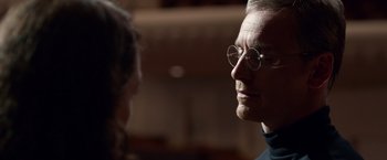 Movie still from “Steve Jobs” (2015), directed by Danny Boyle – Close Up shot, Over the shoulder angle