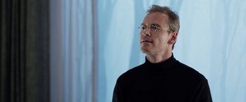 Movie still from “Steve Jobs” (2015), directed by Danny Boyle – Close Up shot, Over the shoulder angle