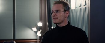 Movie still from “Steve Jobs” (2015), directed by Danny Boyle – Close Up shot, Over the shoulder angle