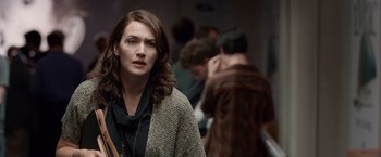 Movie still from “Steve Jobs” (2015), directed by Danny Boyle – Medium shot, Over the shoulder angle